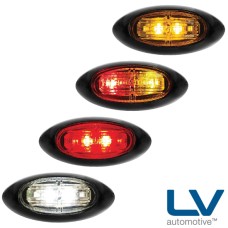 LV LED Oval Marker Lamps - 87mm x 40mm x 21mm
